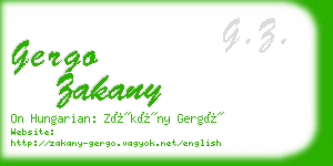 gergo zakany business card